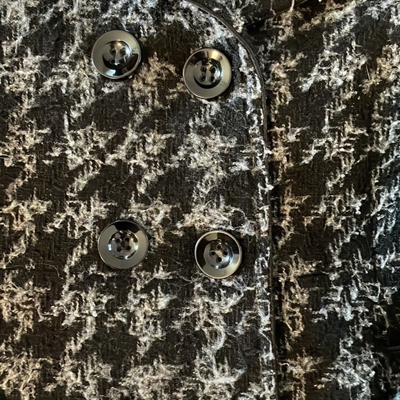 Black and gray houndstooth pea coat - Picture 2 of 10